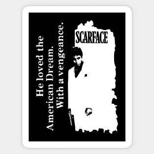 Scarface Redesigned Movie Poster Sticker